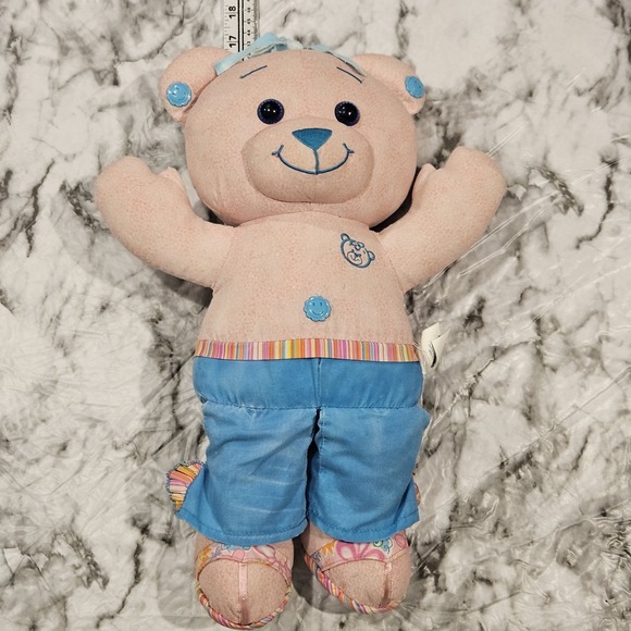 Vintage Doodle Bear‎  Pink And Blue 2004 JAKKS 16" - Picture 11 of 11